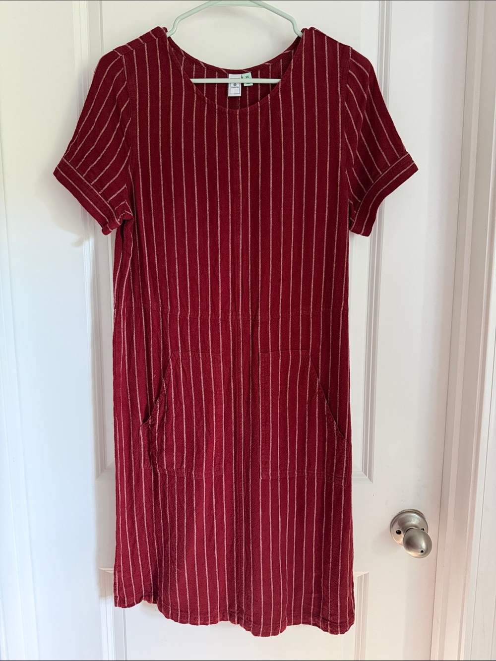 Women's Garnet Striped Short-Sleeve Dress